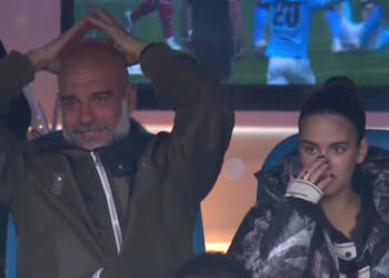 Pep Guardiola's daughter steals show as Man City boss loses his cool in crowd with her for FA Cup clash vs Liverpool