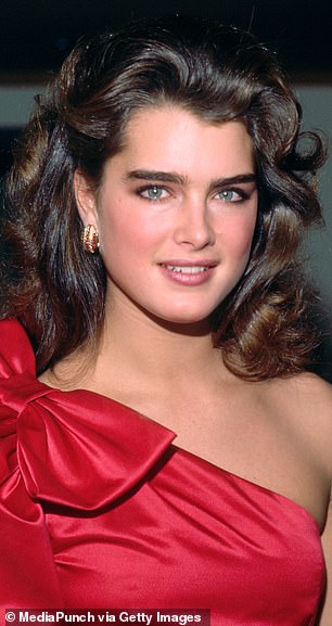 JFK Jr met Shields (pictured) in the mid 80s. The child star was 19 or 20 at the time and Kennedy was 25.