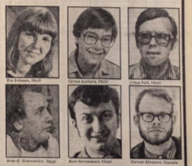 Pictured: Six of the victims of the tragedy in the Anaris mountains in Sweden