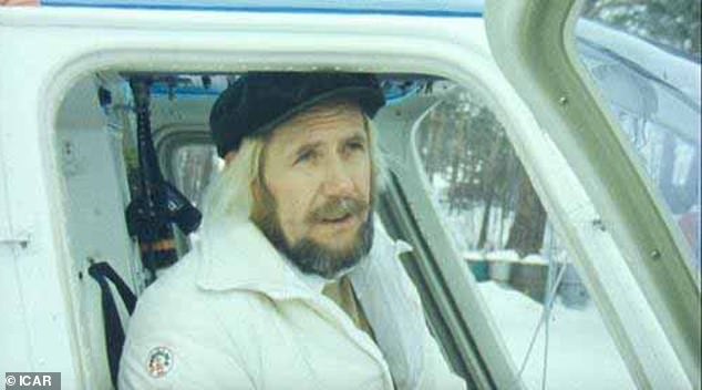 One of the five mountain rescuers is pictured at the site of the tragedy