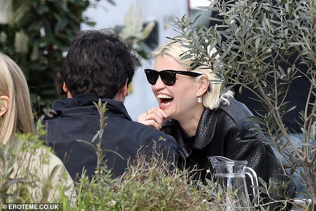 Pixie looked incredibly chic in a black leather jacket and dark-rimmed sunglasses as she enjoyed the bank holiday sunshine