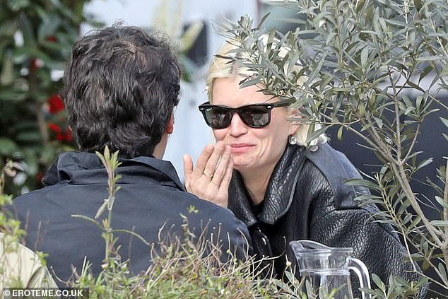 Pixie couldn't wipe the smile off her face during the lunch