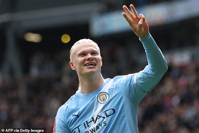 In the afternoon's tale of two forwards, Erling Haaland was at his peerless best at the Etihad