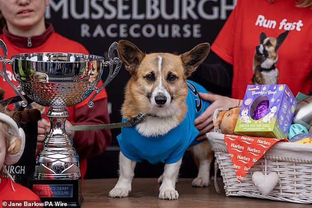 Posing with her trophy, Islay was celebrated at Musselburgh Racecourse