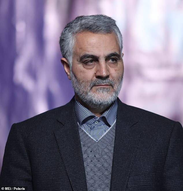Afshar is the niece of the notorious late Iranian general Qasem Soleimani (pictured), who was killed by a US drone strike at Baghdad Airport in January 2020