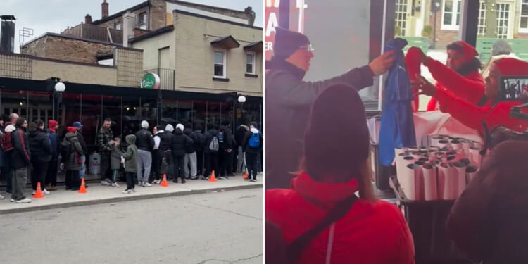 Fans wait in huge queues to ‘swap Italy shirts for rival nation’s tops' after failure to qualify for World Cup