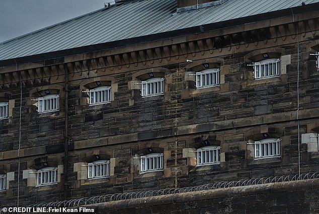The scenes were filmed as crews went behind the razor wire at Glasgow's notorious Barlinnie