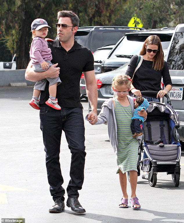 Affleck and Garner - pictured with their brood in 2013 - have remained a solid family unit against all odds