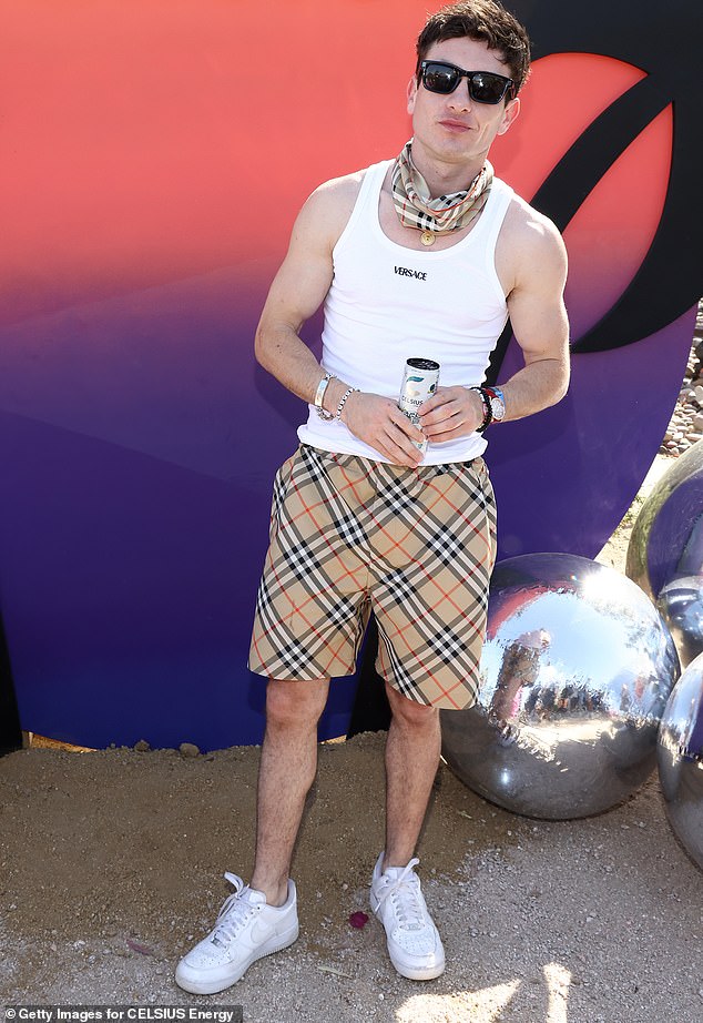Barry Keoghan opted for double Burberry for Coachella in 2024