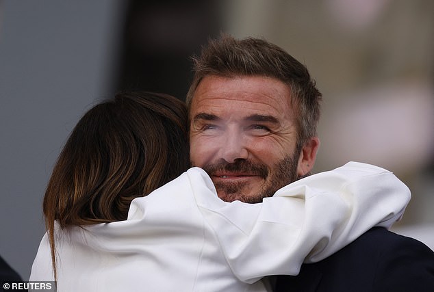 The former footballer, 50, was joined by his Spice Girl wife, 51, as he opened his Inter Miami team's new Freedom Park Stadium on Saturday