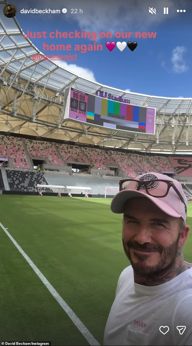 David also been showing off the swanky new stadium