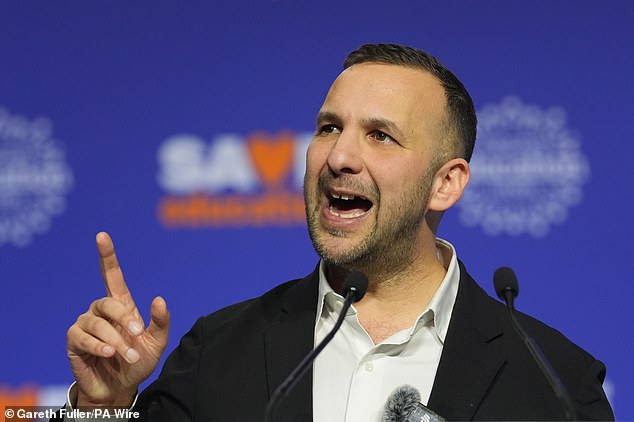 If Sir Keir Starmer's Labour, Zack Polanski's Greens and Sir Ed Davey's Liberal Democrats joined forces in a 'coalition of chaos', while the Right remained split, the Leftist alliance would theoretically be able to command 47 per cent of the vote and form a government. Pictured: Mr Polanski at a trade union conference this week