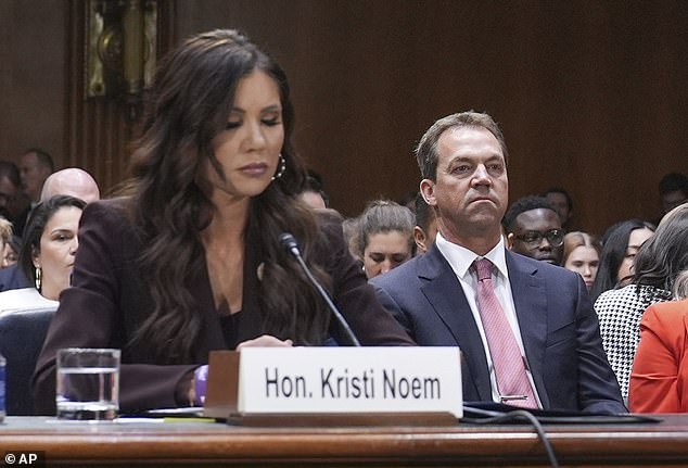 Bryon Noem supported his wife last month by sitting dutifully beside her at a congressional hearing scrutinizing her aggressive immigration enforcement tactics