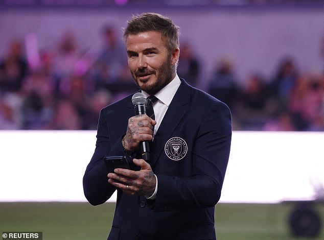 Inter Miami co-owner David Beckham delivered a passionate speech just before kick-off