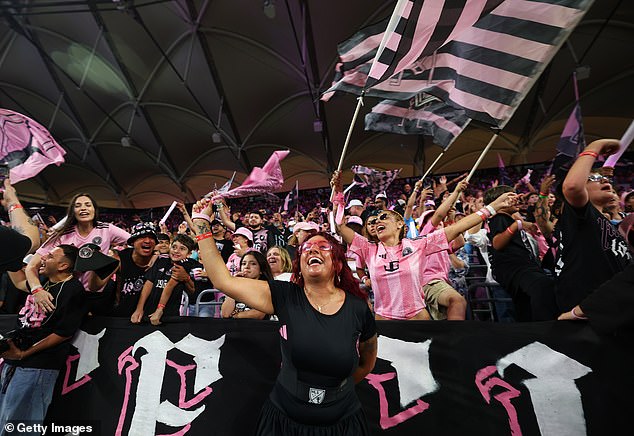 Fans packed out the stands to watch the inaugural game at the Nu Stadium in Miami