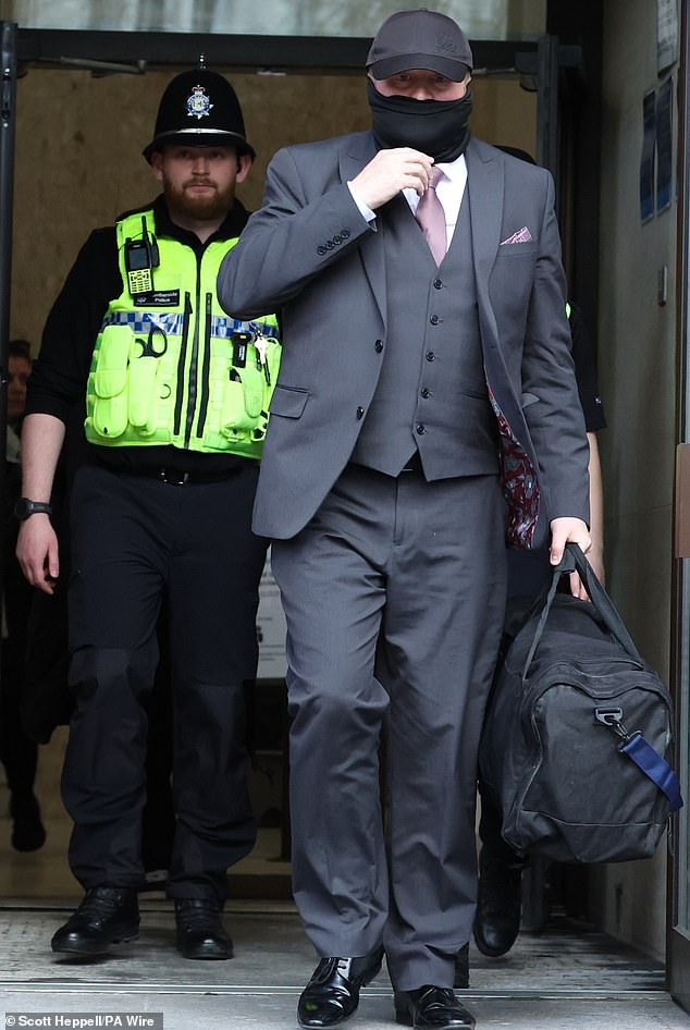 Bush appeared to not have a care in the world and in spite of the baseball cap, seemed unashamed following his recent appearance (pictured) at Hull Crown Court where he pleaded guilty to 30 counts of preventing a lawful and decent burial