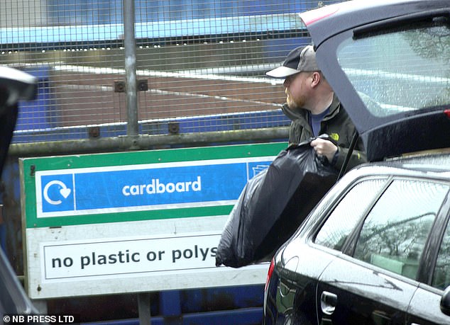 Despite preventing the lawful disposal of families' loved ones, Bush (pictured) carefully made sure plastics, cardboard and metal objects were dumped in the correct bays at the busy tip