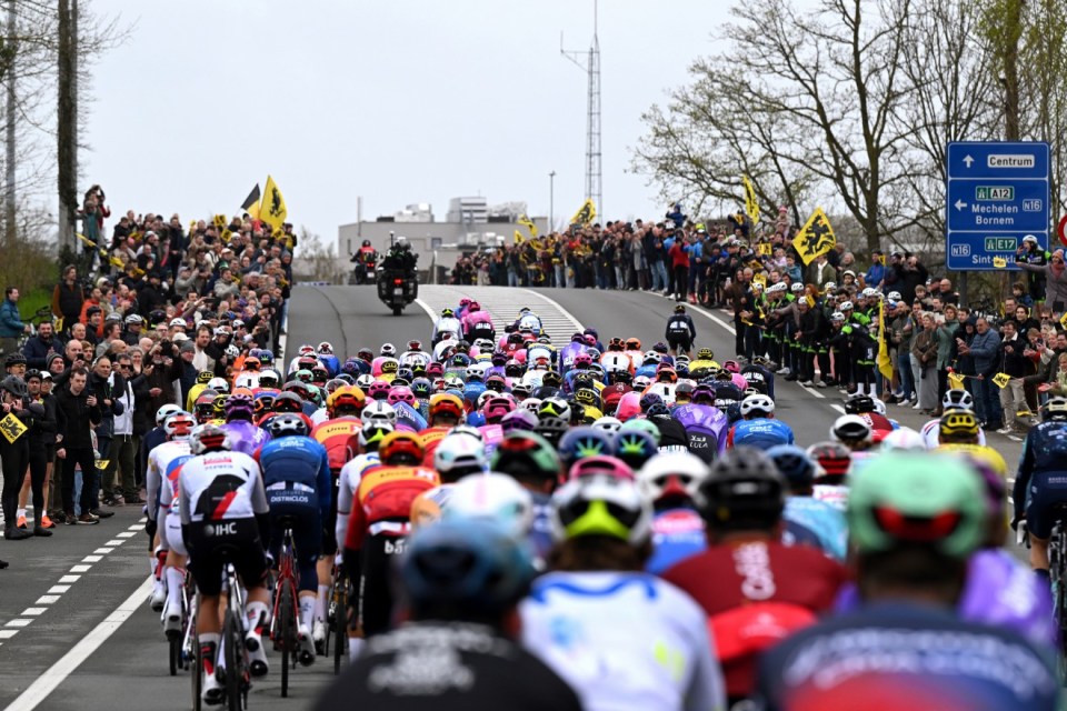 Cyclists compete in the 110th Tour of Flanders - Ronde van Vlaanderen 2026 - Men's Elite race.