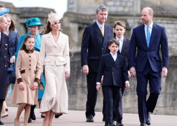 George, Charlotte & Louis join Kate & William for Easter Sunday service