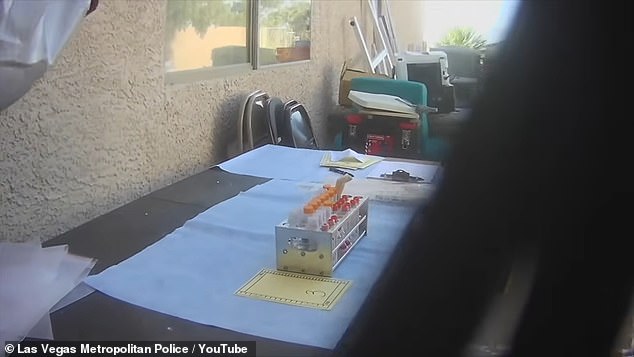 More than 1,000 samples were taken from the Las Vegas lab and were sent to the National Bioforensic Analysis Center for testing. Some of those samples are pictured