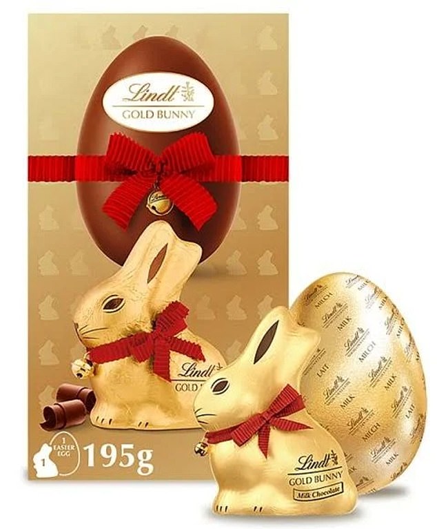 The thief had stuffed a Waitrose bag full of Lindt Gold Bunny Easter eggs which retail for £13 each