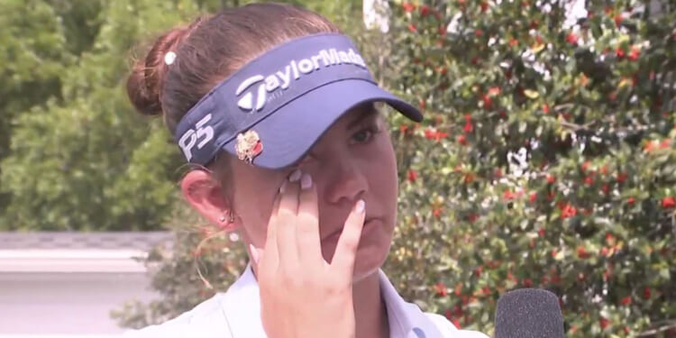 Teen golf star Asterisk Talley breaks down in tears in interview after Augusta hell as Bryson DeChambeau consoles her