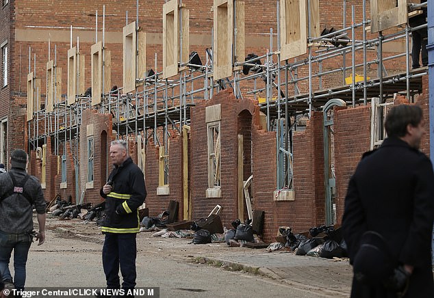 There was a fire crew on standby for what seemed like a stunt