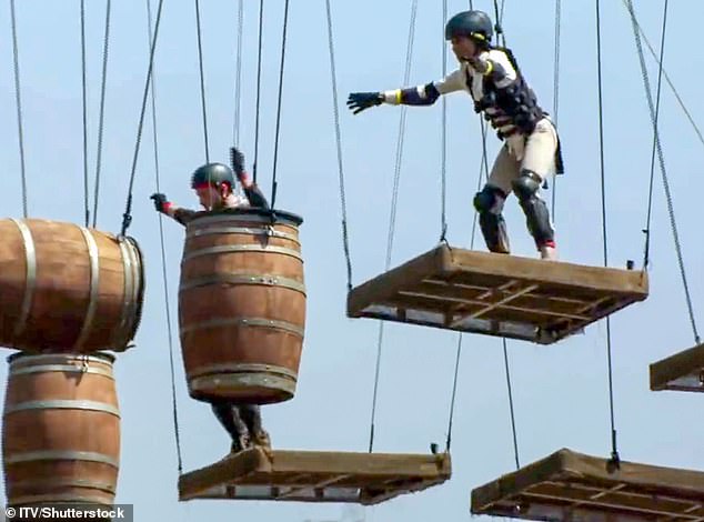 The new images show glimpses of the star's entrance into camp, with Pussycat Dolls star Ashley Roberts and Olympian Sir Mo Farah left screaming in horror