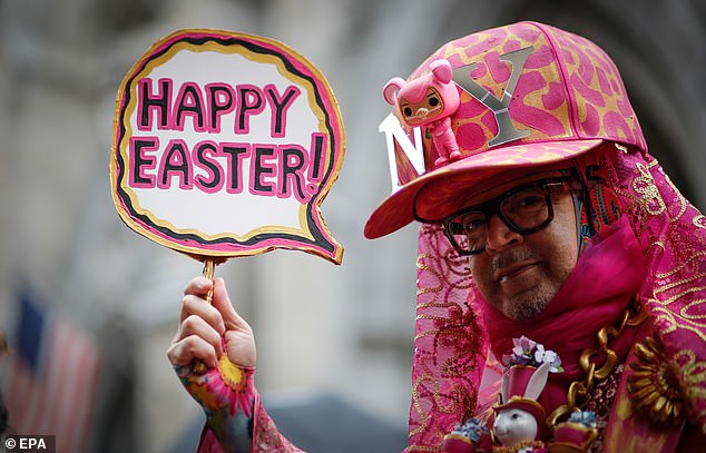 New Yorkers stepped out into Manhattan on Sunday to show off their Easter creations and colorful costumes, as the Easter Parade and Bonnet Festival fill the streets