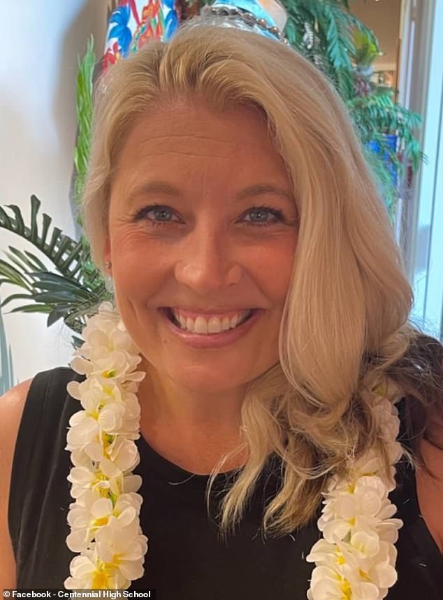 While their alleged student-teacher relationship was underway, another educator, Angela Burlaka (pictured), recorded naked videos of herself that ended up on the student's phone, per the report