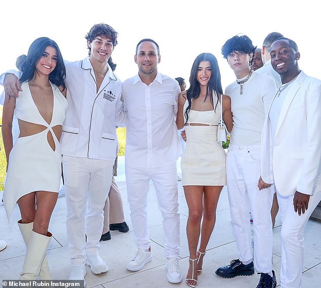 Noah has more than 33 million followers on TikTok and around 7.9 million followers on Instagram. He was in a public relationship with fellow influencer Dixie D'Amelio for two years. (Pictured: The former couple at Michael Rubin's exclusive White Party in 2022)