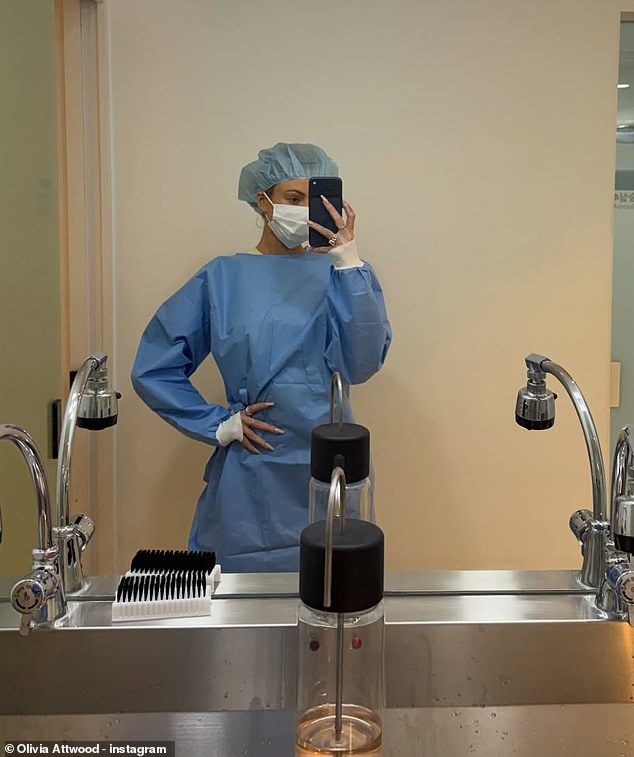 In a new update, Olivia took to Instagram on Sunday to share photos with her face wrapped up having the new stem cell treatment