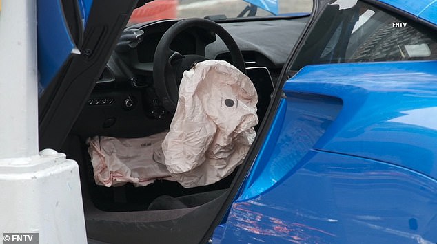 Police said that the suspects fled in a gray BMW which had not been stolen from the garage