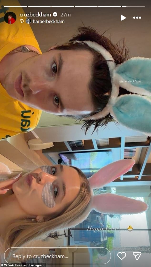 Cruz also reshared a picture of himself and Harper at the family's £60million mansion