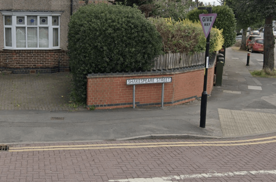 Street sign for Shakespeare Street in Stoke, Coventry.