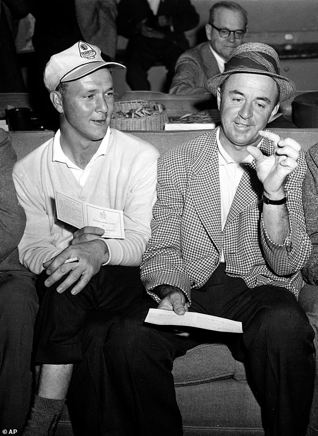 ‘The funny stories were always about Sam Snead (right, pictured with Arnold Palmer after the third round in 1958 when they were tied for the lead)'