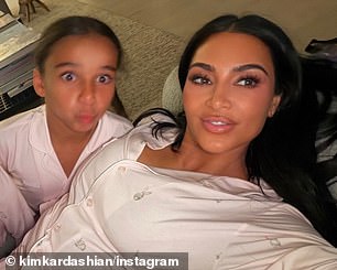Kim also shared photos of their Easter weekend slumber party