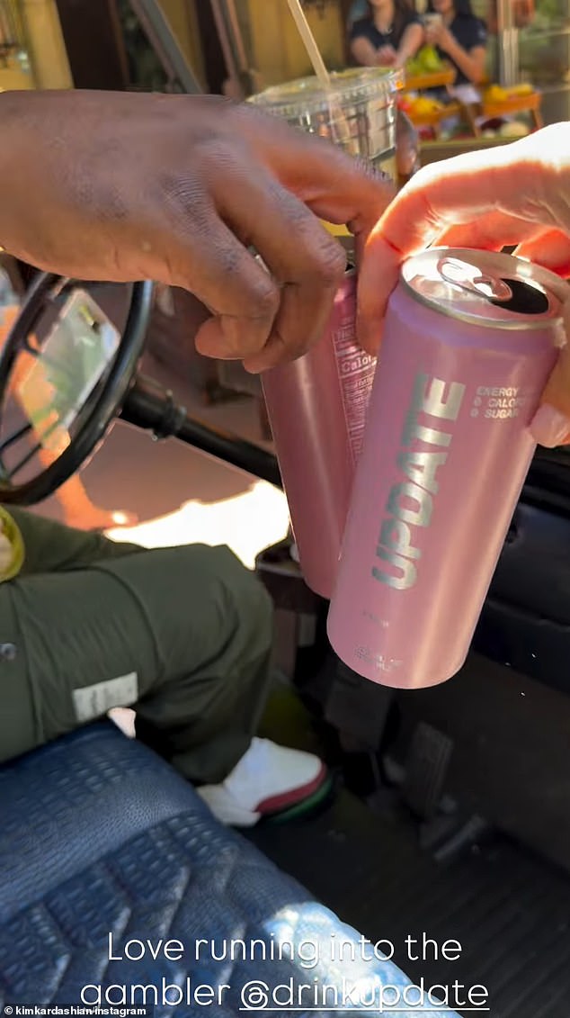 The businesswoman also kept busy during the holiday as she shared a video promoting her energy drink Update