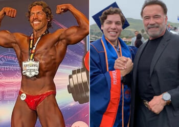 Arnold Schwarzenegger's son Joseph now officially a pro bodybuilder as he follows in dad's footsteps