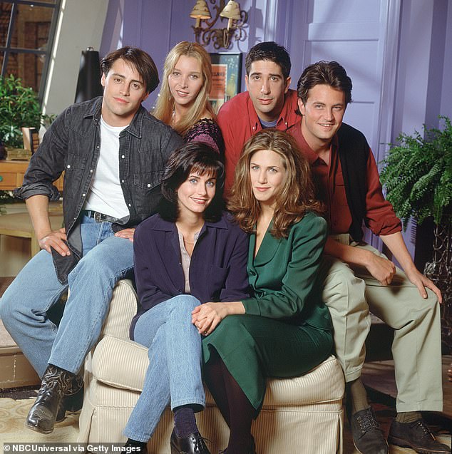 Kudrow starred with Matt LeBlanc, Courteney Cox, David Schwimmer, Jennifer Aniston and the late Matthew Perry on Friends from 1994 to 2004; pictured in 1994