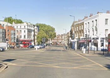 Woman in her 30s dies in two-car crash in East London as two men under arrest in hospital