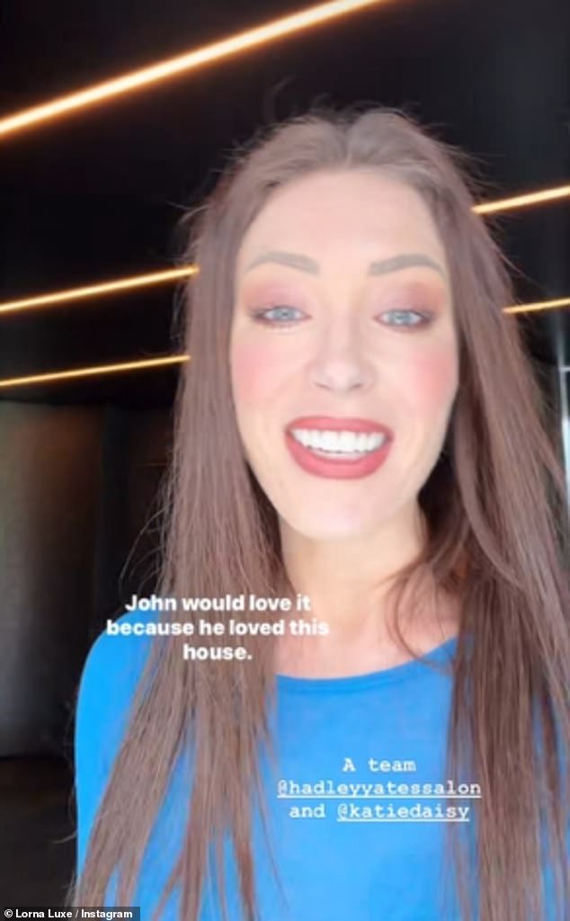 The ceilings are lit up by strips of lights - each pod is joined together by a glazed corridor, creating a sequence of connected rooms