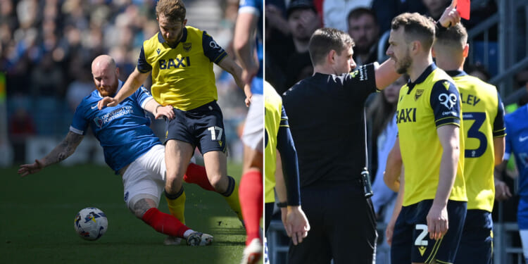 EFL crowd sent 'not acceptable' warning by stadium announcer after star controversially sent off in relegation scrap