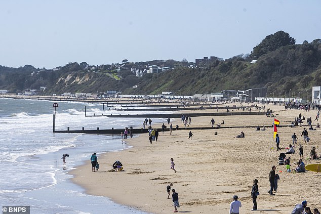 Sunseekers enjoyed Bournemouth beach, which was named the best beach in the UK last year, during the Easter Bank Holiday