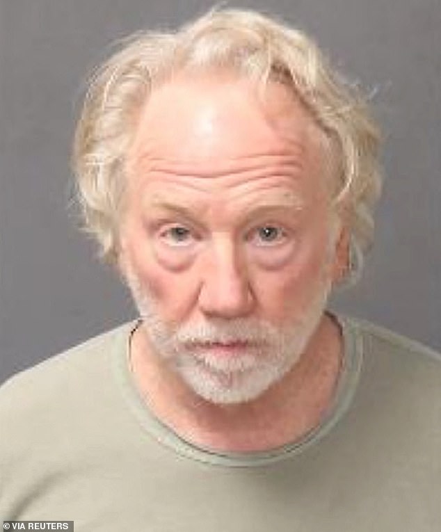 She continued, 'For Tim, it's done. He's canceled... even if he's exonerated, he will always be that guy. The last person in the world who would hurt a child'; Busfield's January 13 mugshot seen above