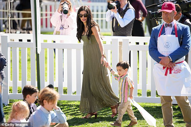 Stephen Miller's wife Katie attends the White House Easter Egg Roll on the South Lawn of the White House