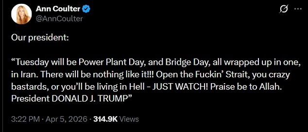 Over the course of several posts, Coulter shamed both the conservative and his left-leaning critics for complaining about smaller scandals in the past