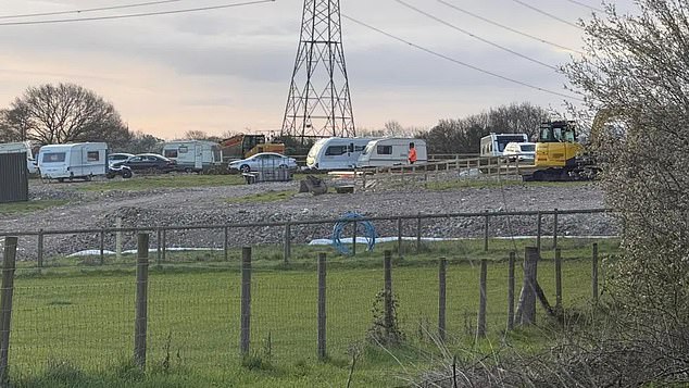 Diggers and bulldozers are said to have set up shop at the site on Thursday before caravans and cars followed suit on Sunday