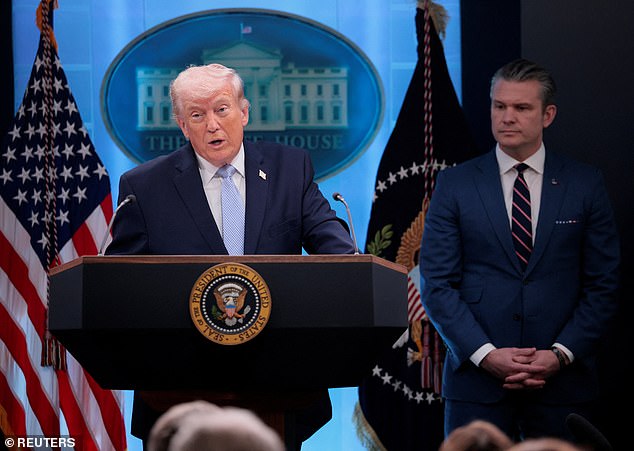 The President warned that the entire country of Iran could be 'taken out' in one night, adding that it could be on Tuesday