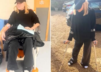 EastEnders’ Michelle Collins sparks concern as she’s seen using crutches after A&E dash following nasty fall